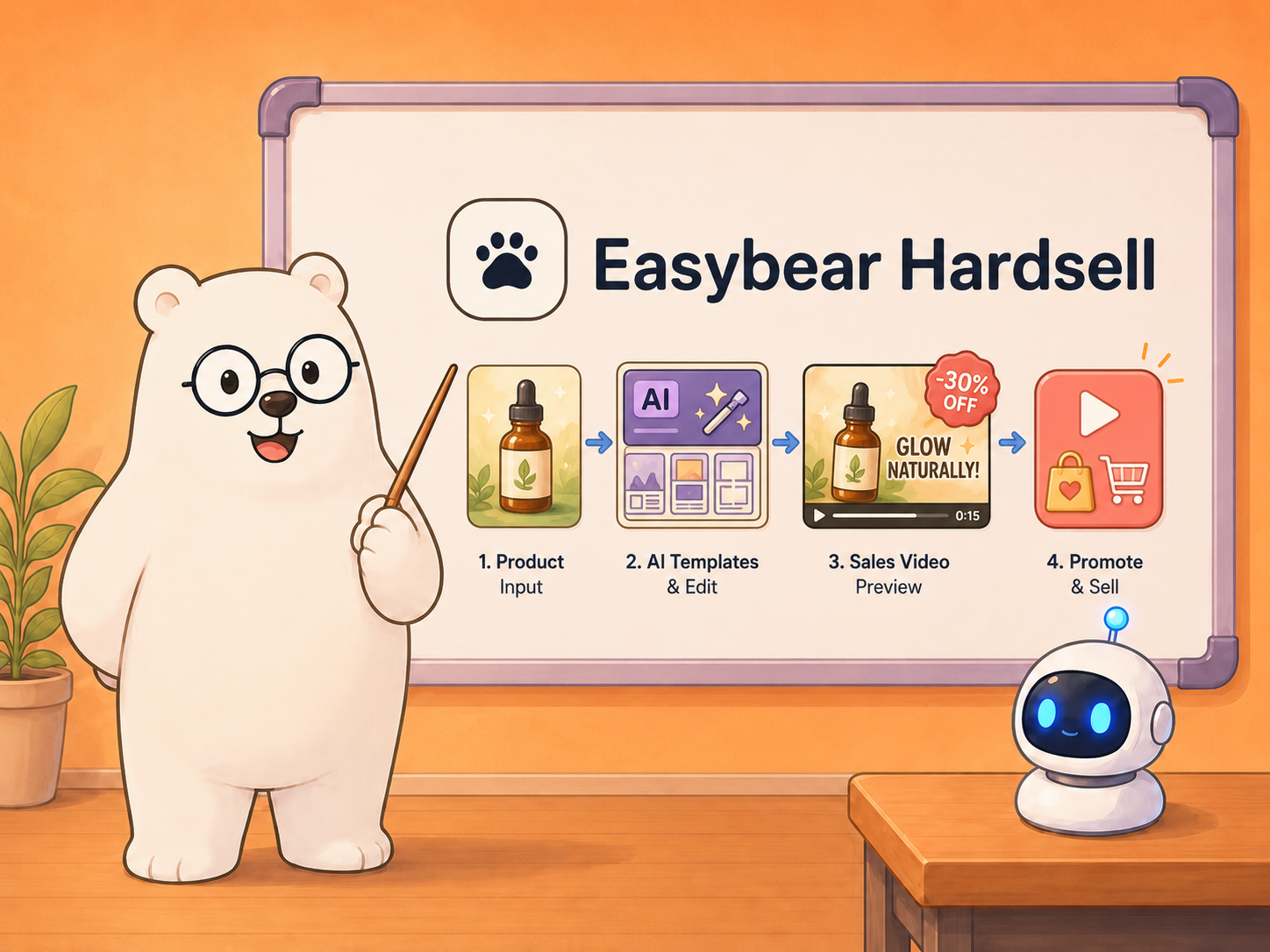 สร้างคลิปขายสินค้าแบบปั่น ด้วยโปรแกรม Eazybear Hardsell