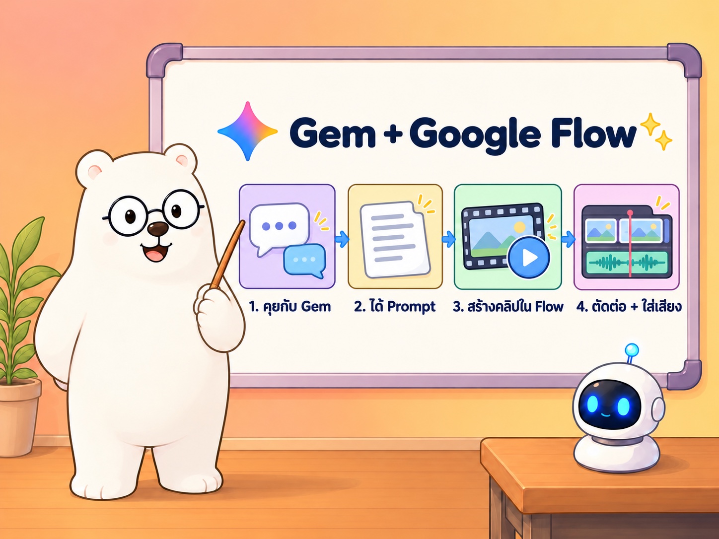 วิธีใช้ Gem และสร้างคลิป AI แบบกดสร้างด้วยตัวเอง (Ep. 1 - 8)